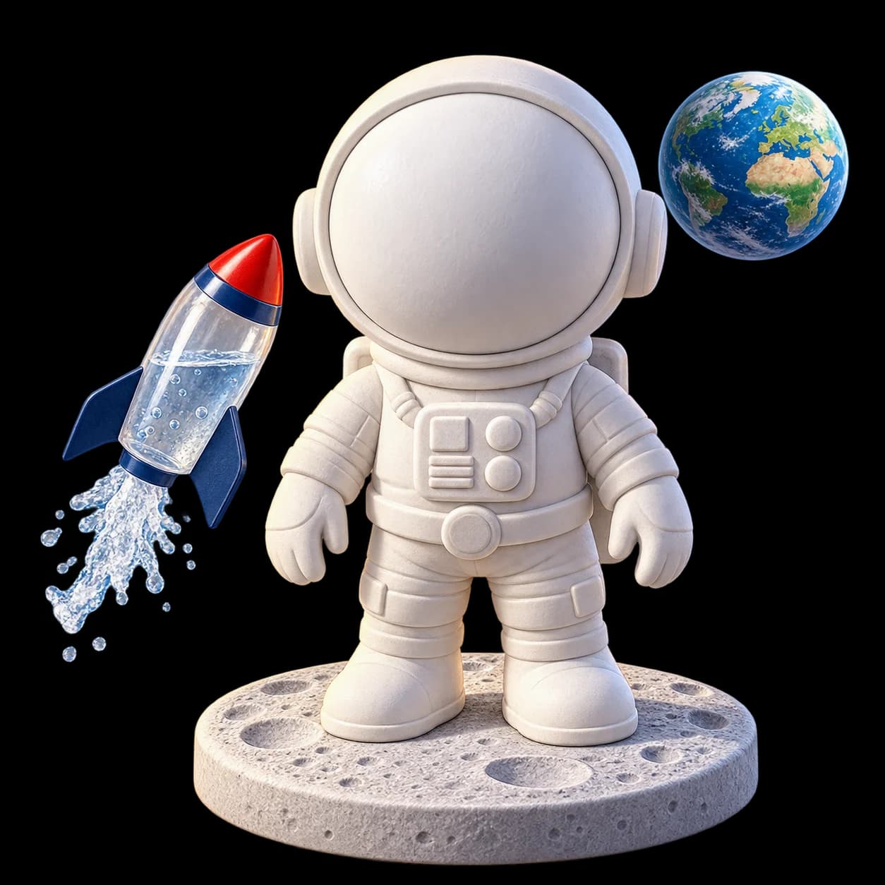 Mission Artémis : astronaute et fusée — illustration